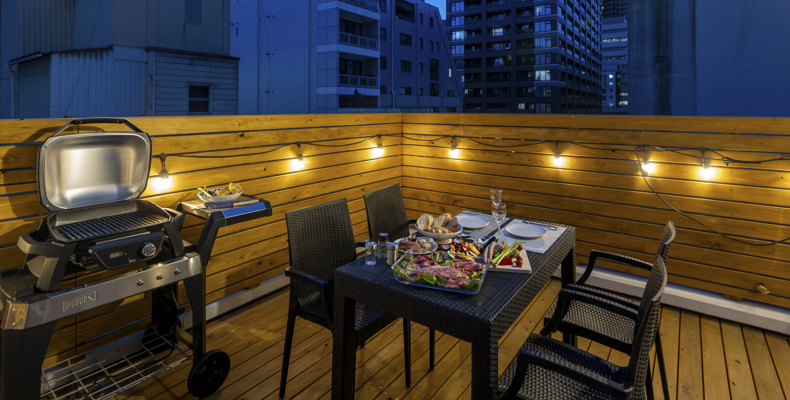 BBQ at the rooftop terrace 