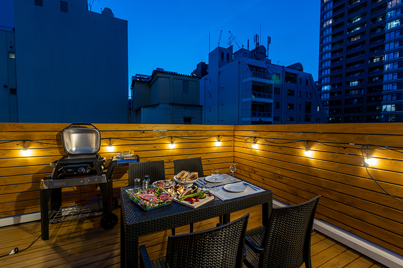Rooftop terrace BBQ